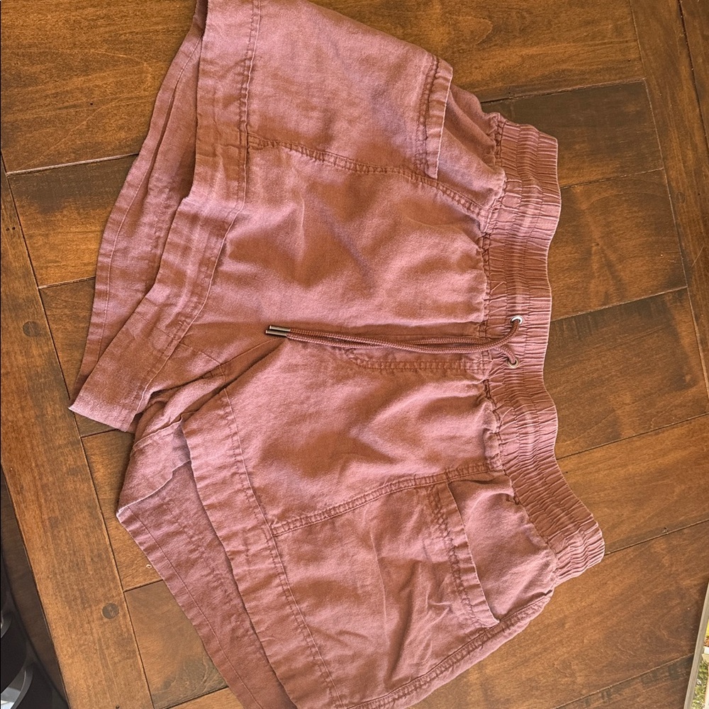 Athleta Drawstring Linen Shorts